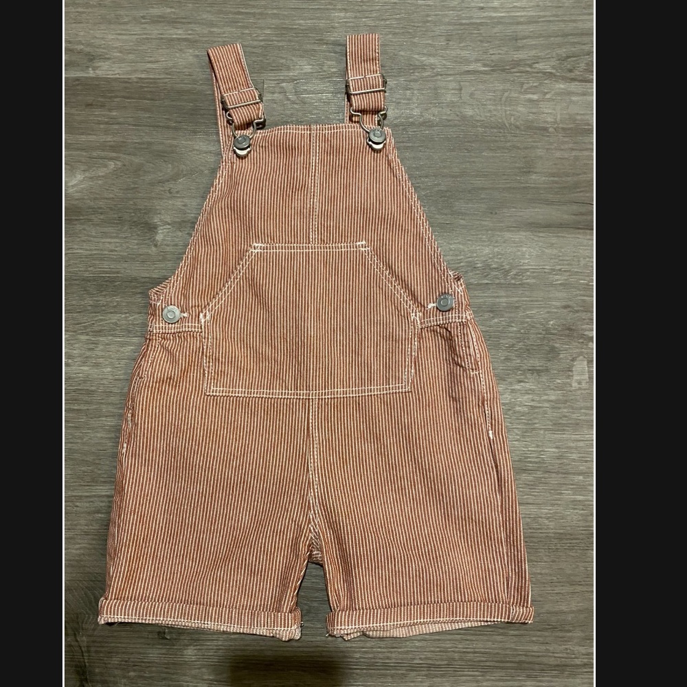 Zara Baby striped denim overalls